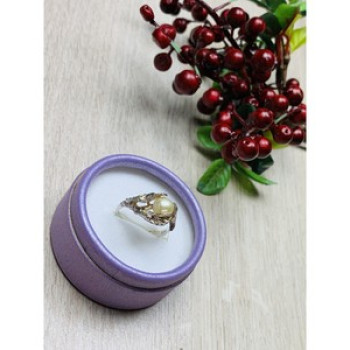 925 Sterling Silver Pearl Ring Size 8