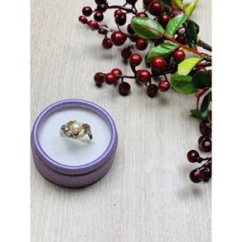 925 Sterling Silver Pearl Ring Size 8