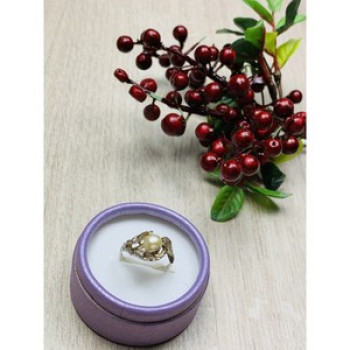 925 Sterling Silver Pearl Ring Size 8