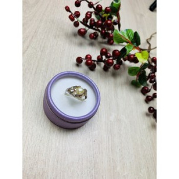 925 Sterling Silver Pearl Ring Size 8