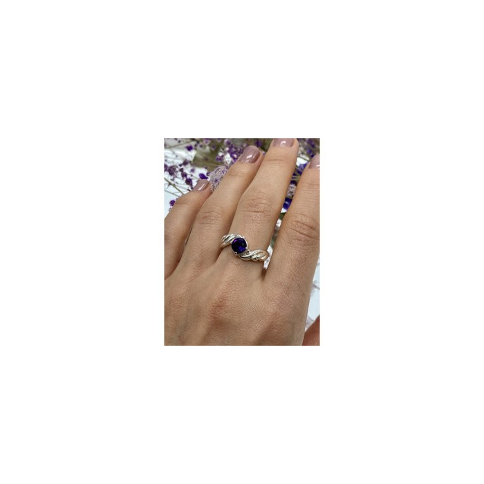 925 Sterling Silver Tourmaline Ring Size 10