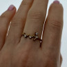 925 Sterling Silver Gold Plated Diamonds Ring Size 9