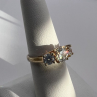 925 Sterling Silver Gold Plated CZ Ring - Size 6 Elegant Jewelry