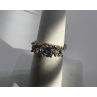 925 Sterling Silver With CZ & Gold Color Ring Size 6