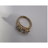 925 Sterling Silver With CZ & Gold Color Ring Size 6