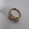 925 Sterling Silver Gold Plated CZ Ring - Size 6 Elegant Jewelry
