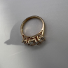 925 Sterling Silver Gold Plated CZ Ring - Size 6 Elegant Jewelry