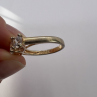 925 Sterling Silver Gold Plated CZ Ring - Size 6 Elegant Jewelry