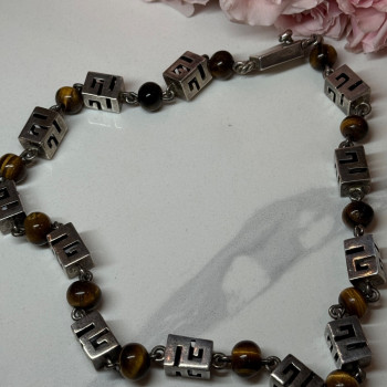 925 Sterling Silver Amber Necklace Length 20 Inch