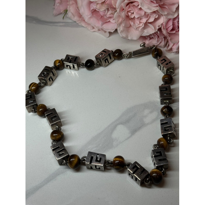 925 Sterling Silver Amber Necklace Length 20 Inch