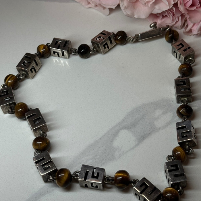 925 Sterling Silver Amber Necklace Length 20 Inch