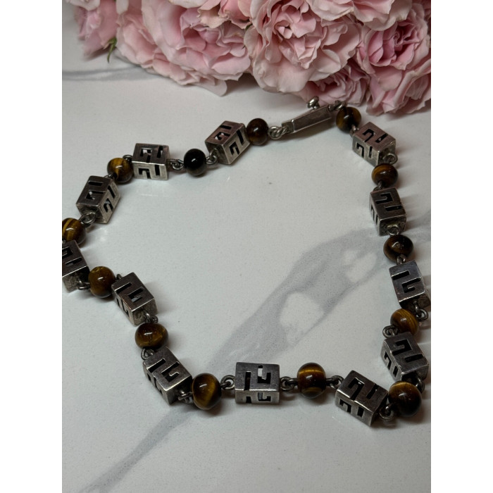 925 Sterling Silver Amber Necklace Length 20 Inch