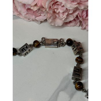 925 Sterling Silver Amber Necklace Length 20 Inch