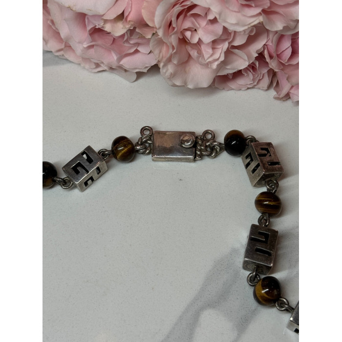 925 Sterling Silver Amber Necklace Length 20 Inch