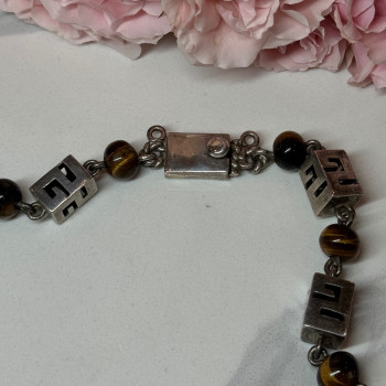 925 Sterling Silver Amber Necklace Length 20 Inch