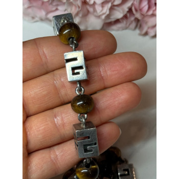 925 Sterling Silver Amber Necklace Length 20 Inch