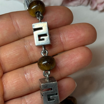 925 Sterling Silver Amber Necklace Length 20 Inch
