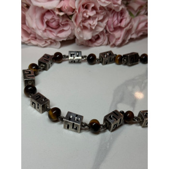 925 Sterling Silver Amber Necklace Length 20 Inch