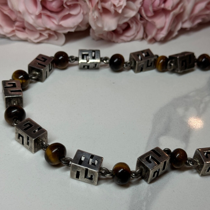 925 Sterling Silver Amber Necklace Length 20 Inch