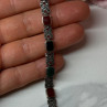 925 Sterling Silver Nephrite & Marcasite Bracelet Length 7.5 Inch