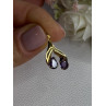 14K Yellow Gold Amethyst Earrings Length 0.90 inch