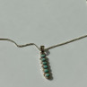 925 Sterling Silver Turquoise Chain With Pendant Italy