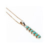 925 Sterling Silver Turquoise  Chain with Pendant Italy