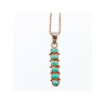 925 Sterling Silver Turquoise  Chain with Pendant Italy