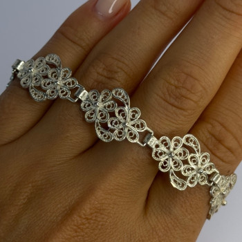 Vintage 925 Sterling Silver Bracelet Length 7.5