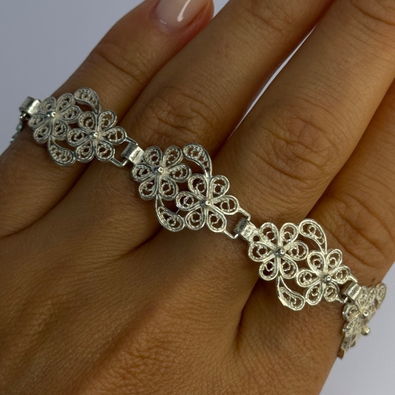 Vintage 925 Sterling Silver Bracelet Length 7.5