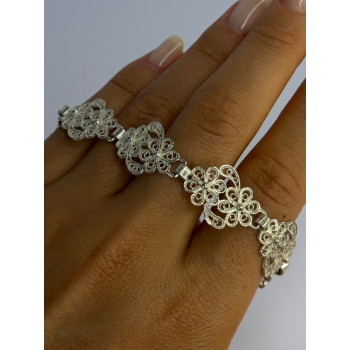 Vintage 925 Sterling Silver Bracelet Length 7.5