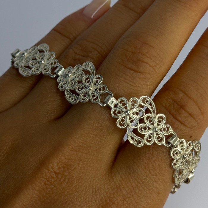 Vintage 925 Sterling Silver Bracelet Length 7.5