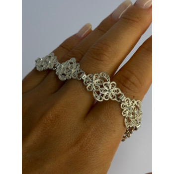 Vintage 925 Sterling Silver Bracelet Length 7.5