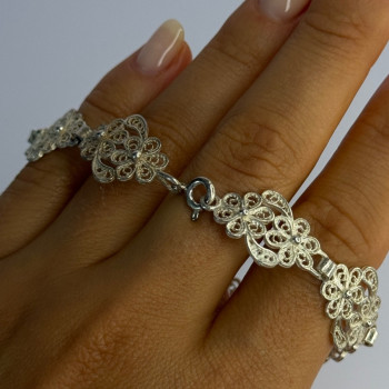 Vintage 925 Sterling Silver Bracelet Length 7.5