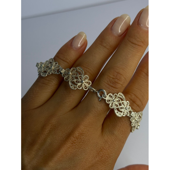 Vintage 925 Sterling Silver Bracelet Length 7.5