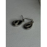 Elegant 925 Sterling Silver Black Onyx & Diamonds Earrings Length 0.80 Inch