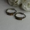 925 Sterling Silver Citrine Earrings Length 0.80 Inch