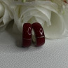 Vintage 925 Sterling Silver Carnelian Earrings Length 0.75 Inch