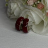 Vintage 925 Sterling Silver Carnelian Earrings Length 0.75 Inch