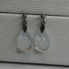 Aurora Borealis Teardrop 925 Sterling Silver Earrings Length 1 Inch