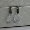 Aurora Borealis Teardrop 925 Sterling Silver Earrings Length 1 Inch