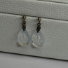 Aurora Borealis Teardrop 925 Sterling Silver Earrings Length 1 Inch