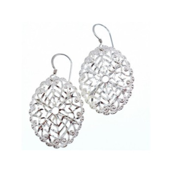 925 Sterling Silver Openwork Earrings