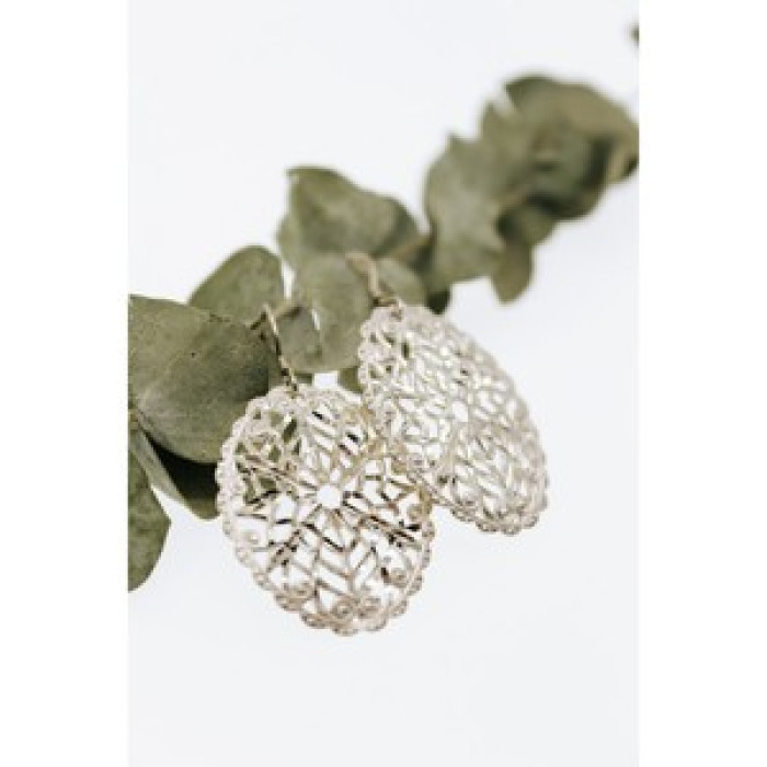 925 Sterling Silver Openwork Earrings