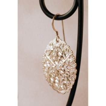 925 Sterling Silver Openwork Earrings
