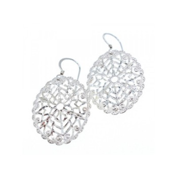 925 Sterling Silver Openwork Earrings