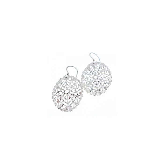 925 Sterling Silver Openwork Earrings