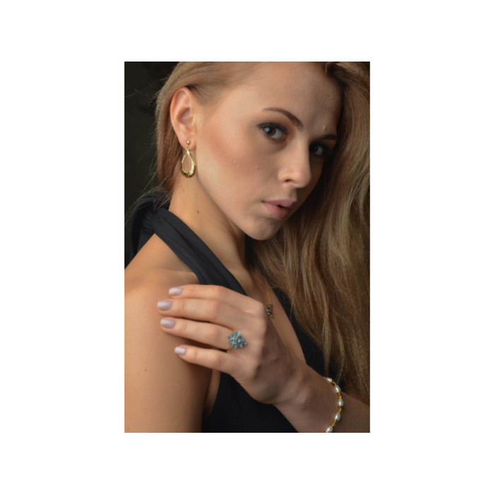 925 Sterling Silver Gold Plated Stud Earrings