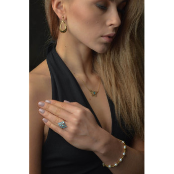 925 Sterling Silver Gold Plated Stud Earrings