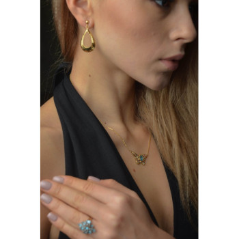 925 Sterling Silver Gold Plated Stud Earrings